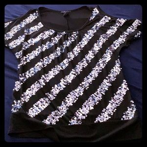 Black Sequin Top
